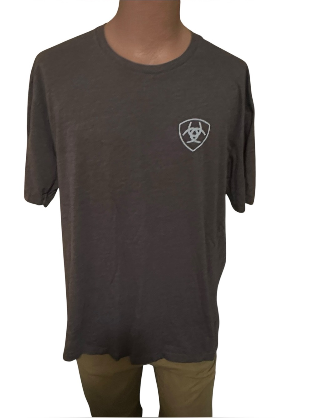 Men’s ARIAT Minimalist Short Sleeve T-Shirt Brown Heather Sz XXL